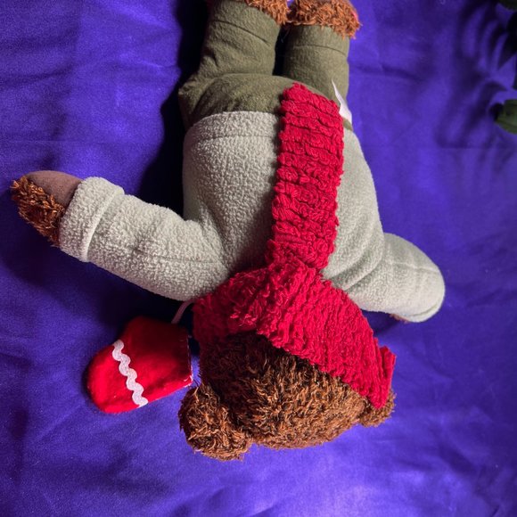 📌Hallmark Cold Weather Ready Plush Teddy w/ Mittens Red Scarf - Gloves- Sweater - Picture 8 of 15